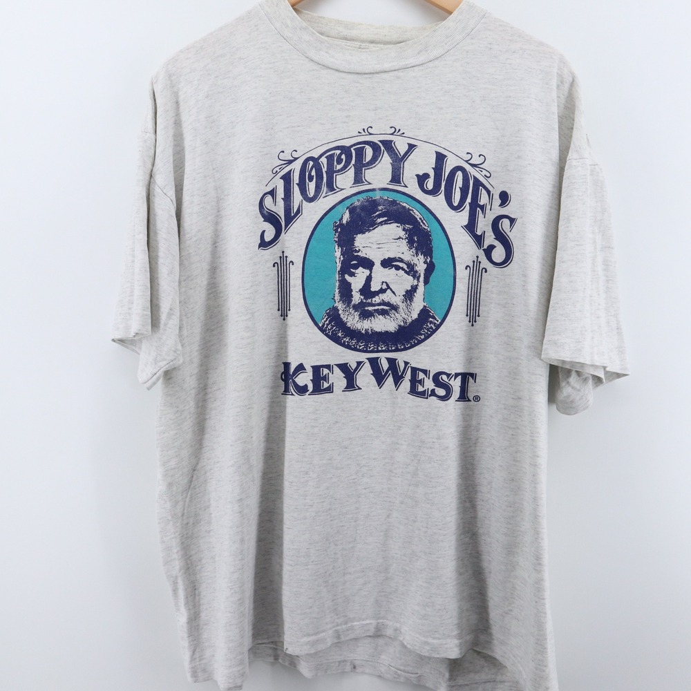 Oneita Sloppy Joes Mens XL T-Shirt Vintage 90s Single Stitch Hemingway Good
